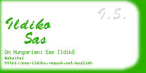 ildiko sas business card